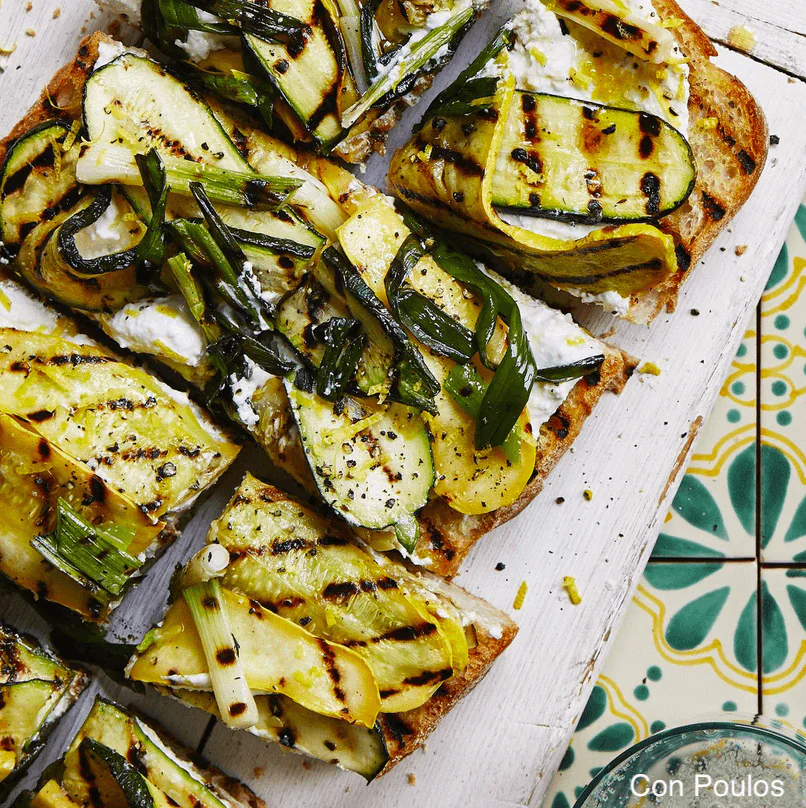 Bruschetta De Courgette à L’ail