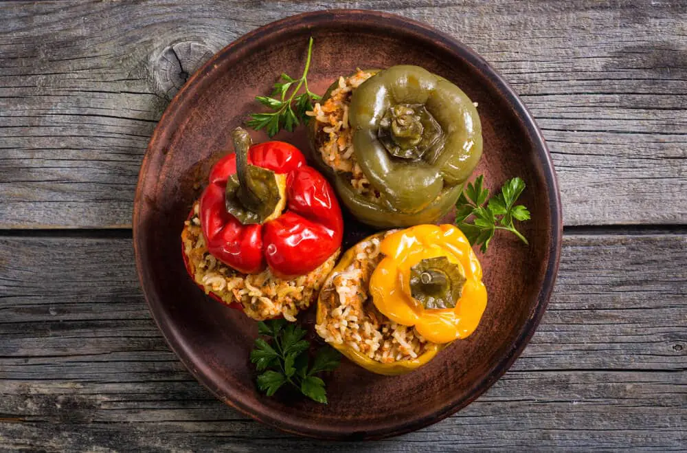Poivrons Farcis Aux Légumes Et Au Riz